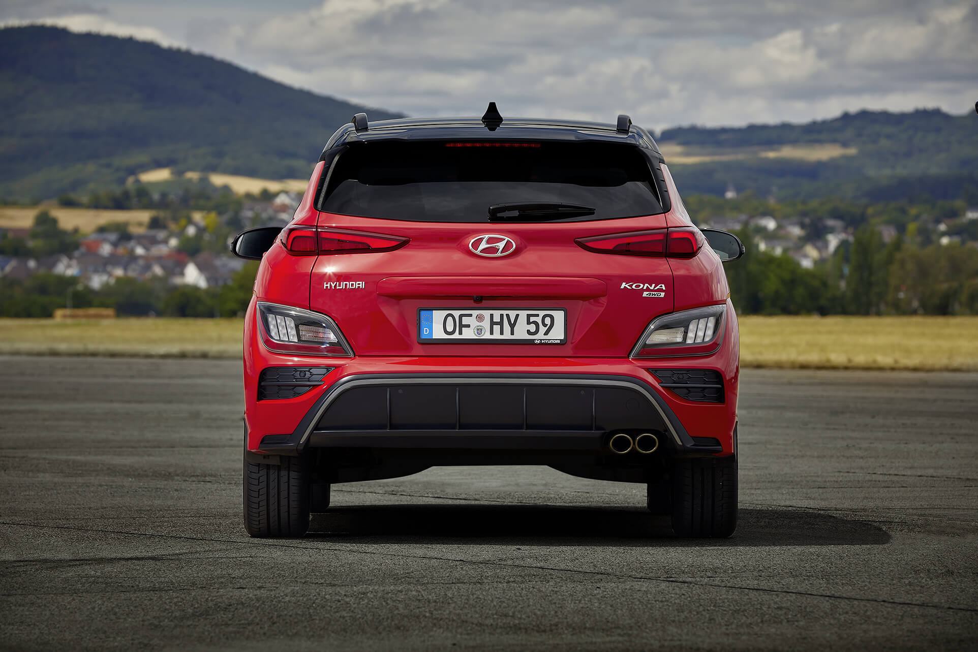 Zadní pohled se na Hyundai Kona N Line.