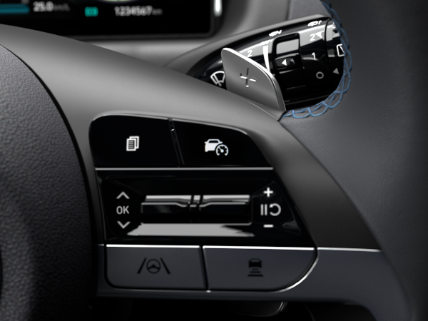 Řazení pádly pod volantem zcela nového kompaktního SUV Hyundai TUCSON  Hybrid.